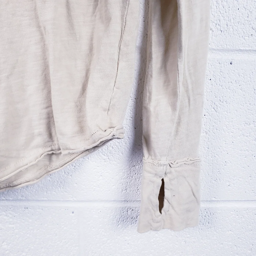 Free People We The Free Arden Oversized Long Sleeve Tee Morning Oat Size‎ Small